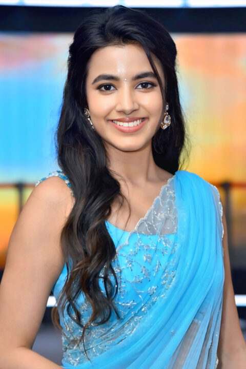 Shivani Nagaram Radiates in Blue Saree for Little Hearts