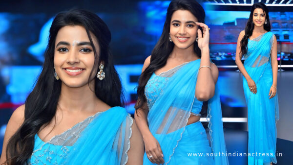 All Eyes on Shivani Nagaram in Saree at Little Hearts Event