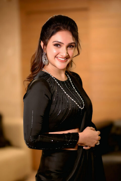 Sridevi Vijaykumar in Red Carpet Style for Sundarakanda