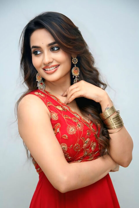 Teju Ashwini in Red Hot Style at Chai Wala Event