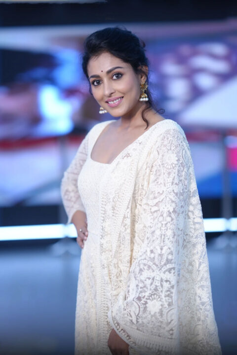 Madhu Shalini in Graceful Style at Kanya Kumari Movie Event