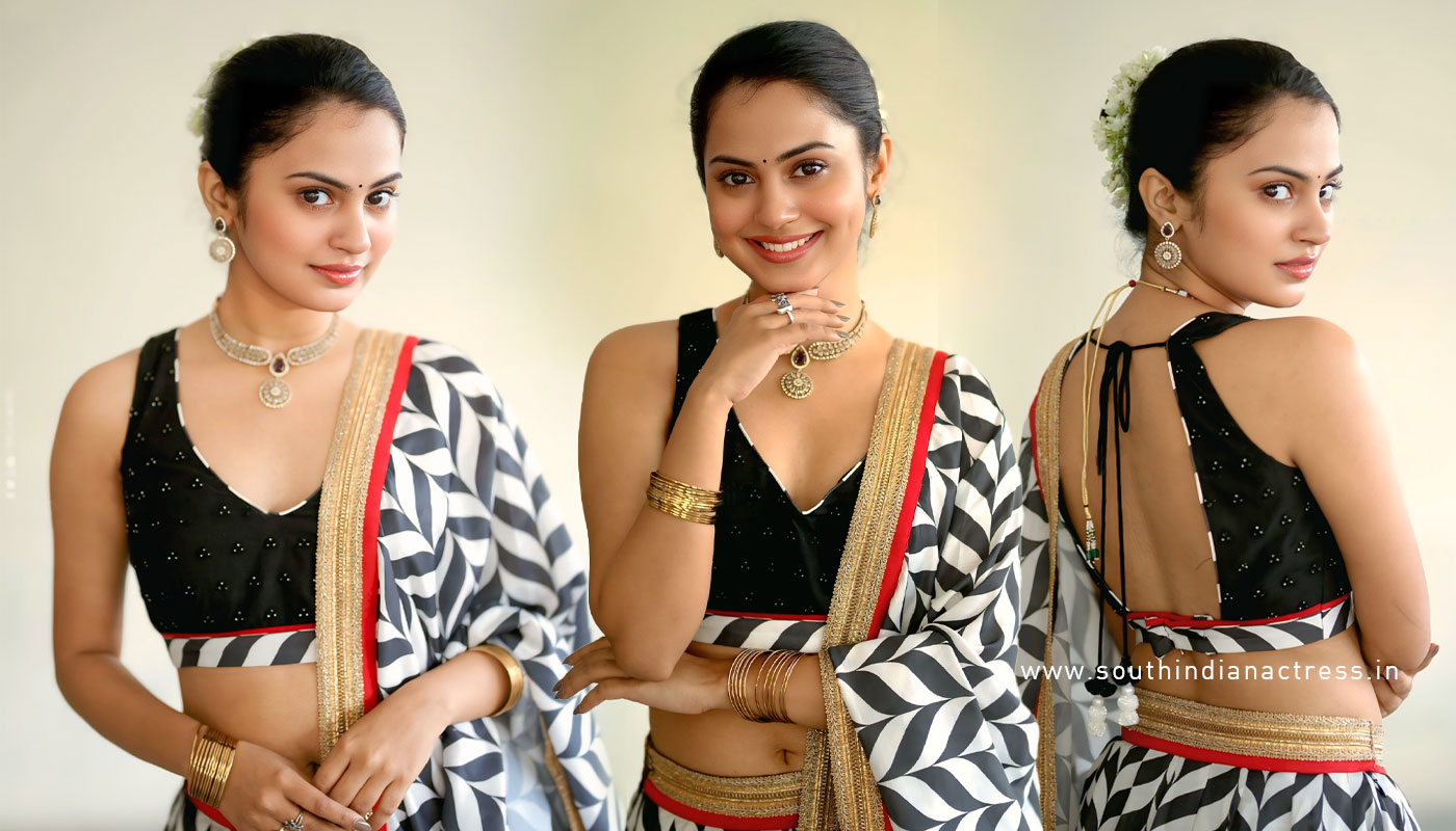 Nilakhi Patra Dazzles in a Chevron Lehenga at Beauty Movie Interview