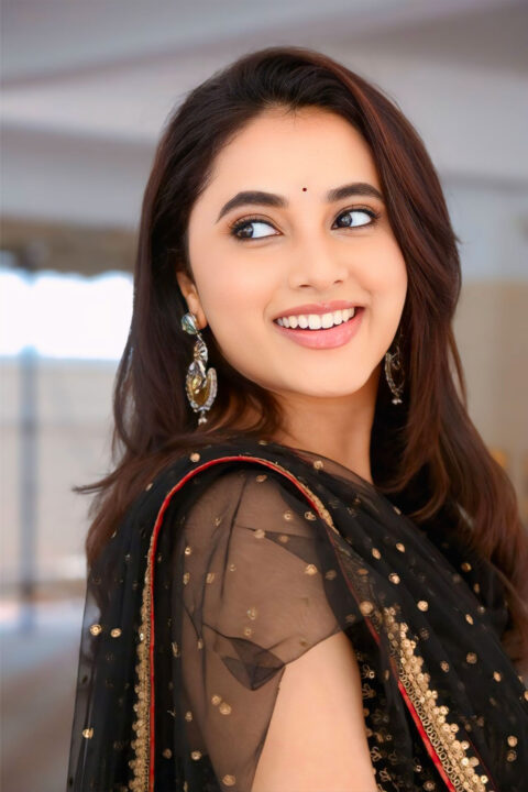 Priyanka Arul Mohan in Elegant Black Anarkali for OG Interview