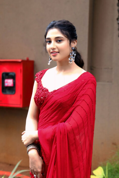 Ritika Nayak Stylish Saree Stills for Mirai