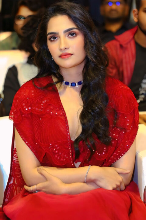 Rukmini Vasanth Shines in Indowestern Lehenga for Madharaasi