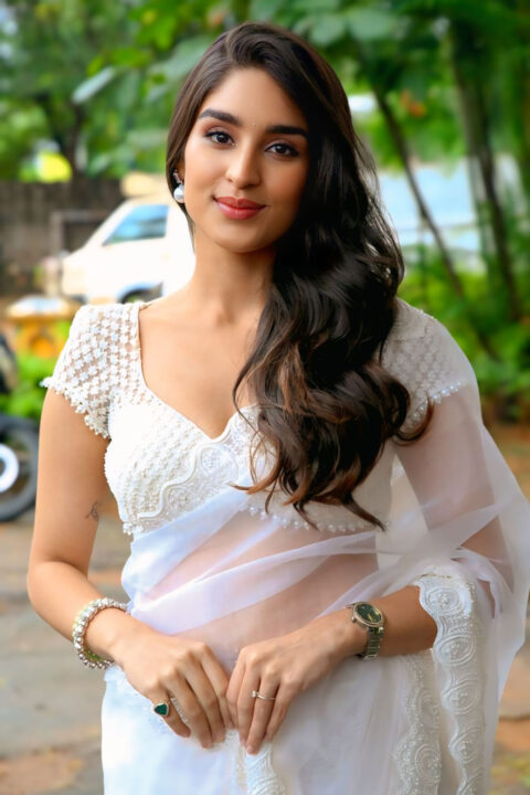 Yukti Thareja Timeless White Saree Look for K-RAMP