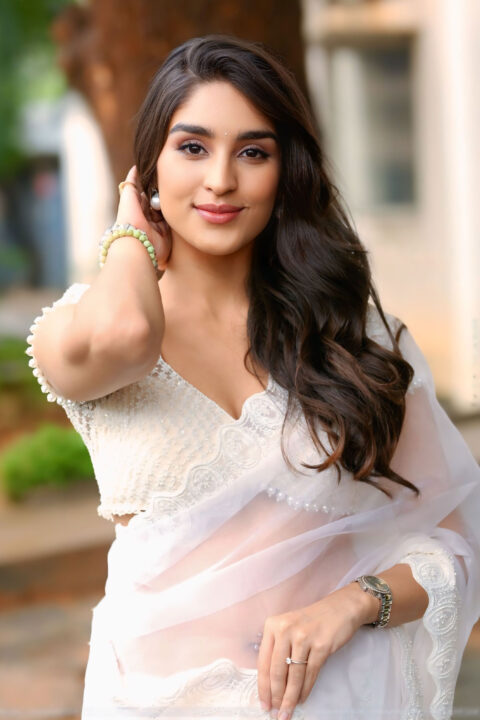 Yukti Thareja Stunning Stills in a Transparent Organza Saree