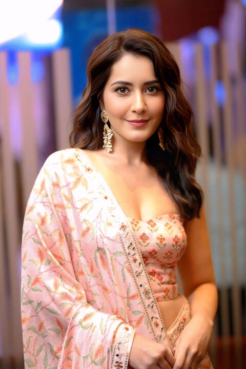 Telusu Kada Trailer Launch: Raashii Khanna Feminine Charm in Pink Saree