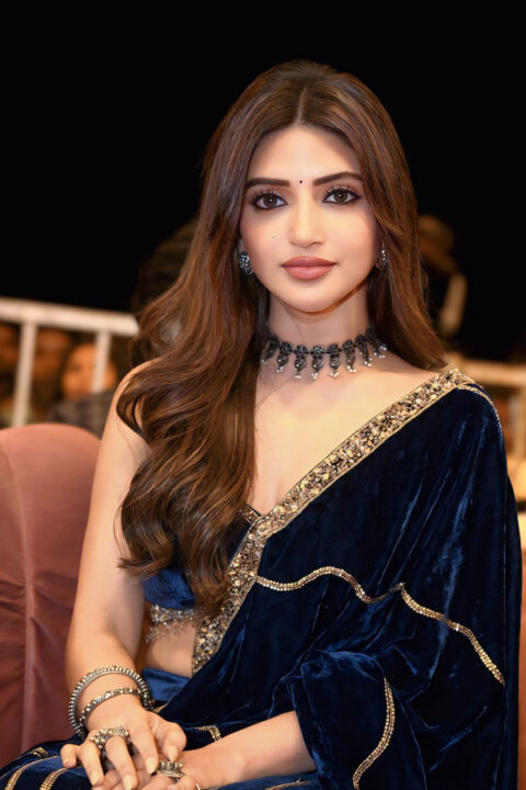 Sreeleela in Glamorous Ensemble with Ravi Teja at Mass Jathara Event