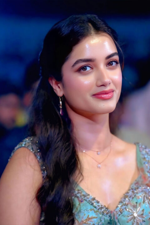 Andhra King Taluka Trailer Launch: Bhagyashri Borse Corset Lehenga Look