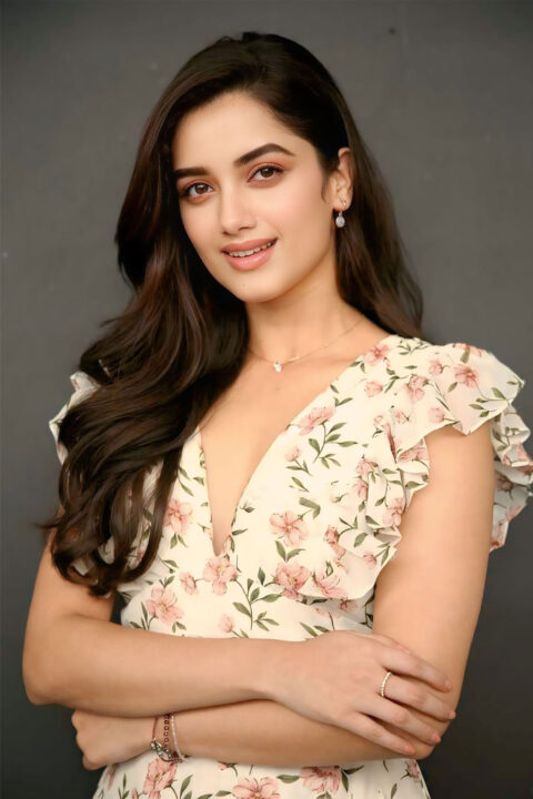 Bhagyashri Borse Effortless Elegance in Floral Print for Movie Interview