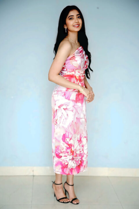 Preethi Pagadala in Vibrant Floral Print Dress for Patang Promotions