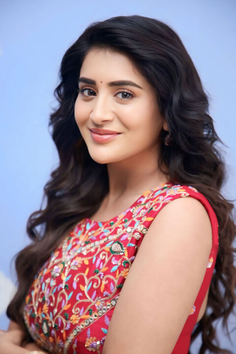 Rashi Singh Vibrant Pink Lehenga with Intricate Gold Print