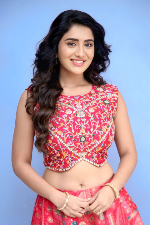 Rashi Singh Sleeveless Red Choli with Crisscross Design at Panchminar