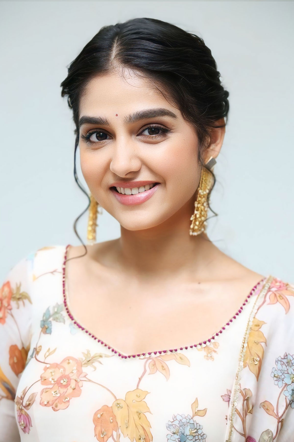 Anaswara Rajan Messy Braided Updo and Ethnic Style