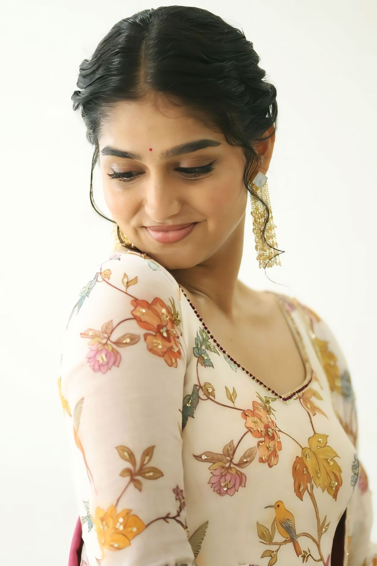 Anaswara Rajan Modern Twist: Clear Heels with Anarkali