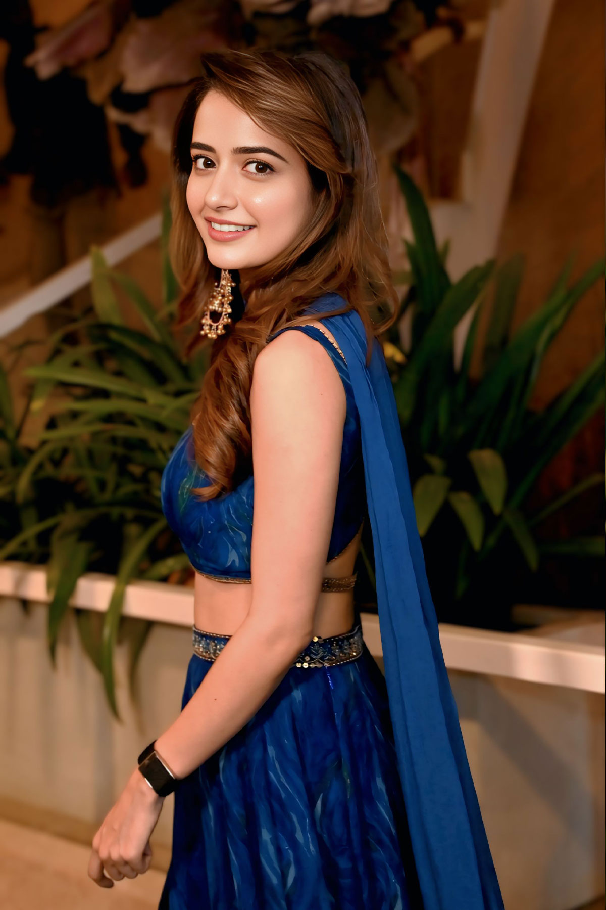 Ashika Ranganath Monochromatic Blue Fashion Statement