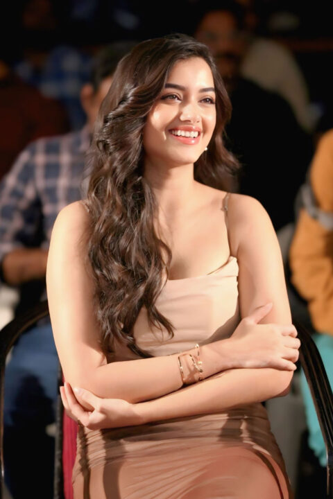 Bhagyashri Borse in Voluminous Waves and Gradient Dress Combo