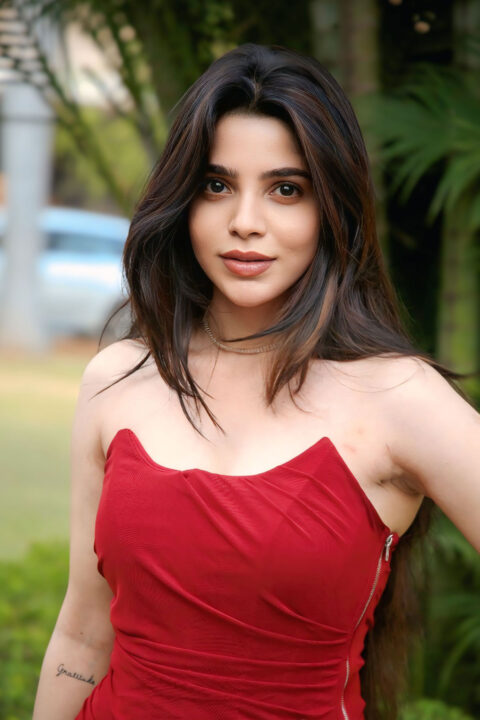 GOAT Movie Teaser Launch: Divyabharathi in Stunning Red Outfit