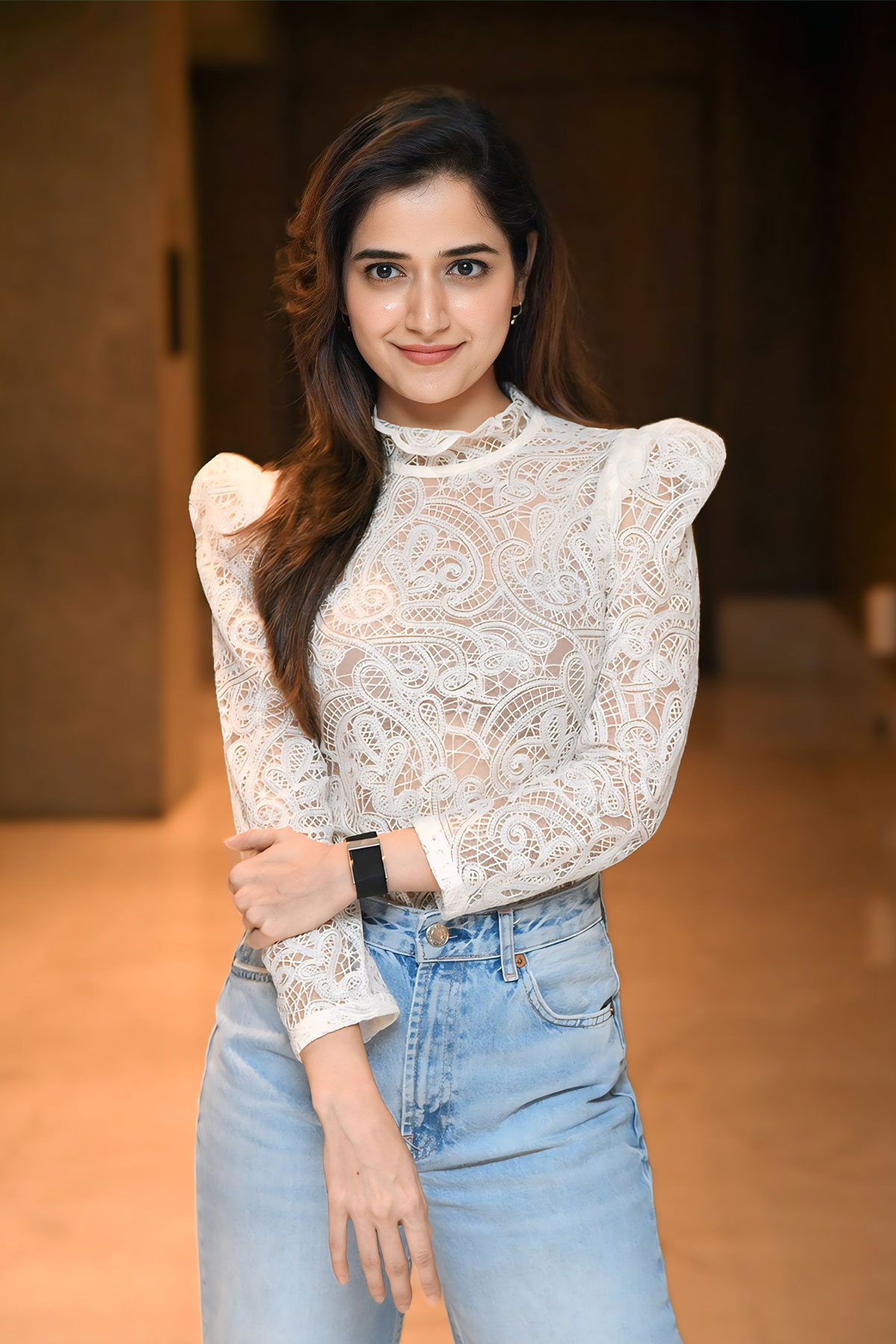 BMW Success Meet: Ashika Ranganath Sizzling Floral Lace Stills