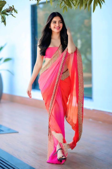 Kushitha Kallapu Exudes It-Girl Energy in Modern Pink Saree