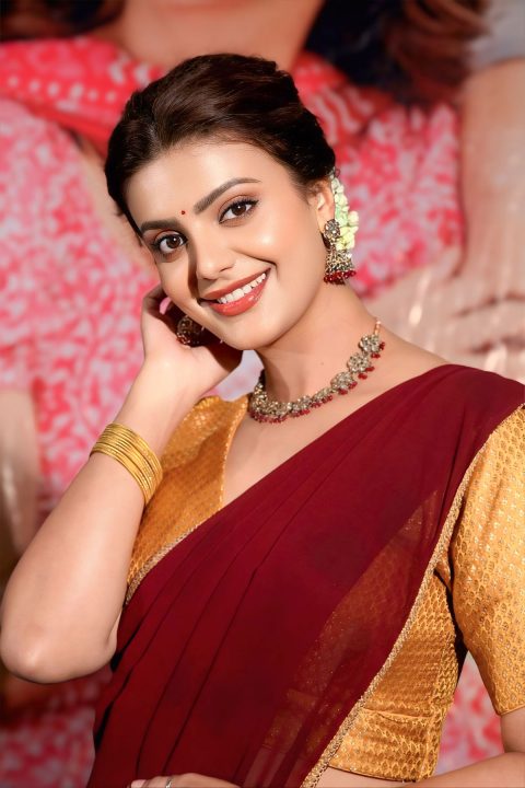 Meera Raj in Traditional Langa Voni Look for Son Of Movie Event