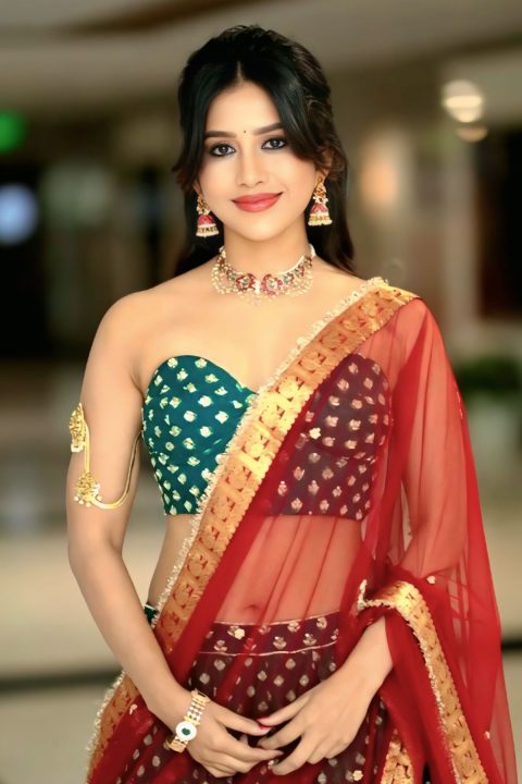 Nabha Natesh in Sizzling Off-Shoulder Blouse and navel show