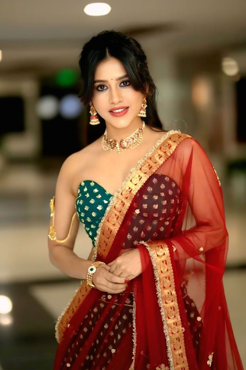 Nabha Natesh Daring Strapless Blouse Steals the Show