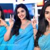 Nayan Sarika Exudes Cinematic Glamour in Sky Blue Ethnic Wear