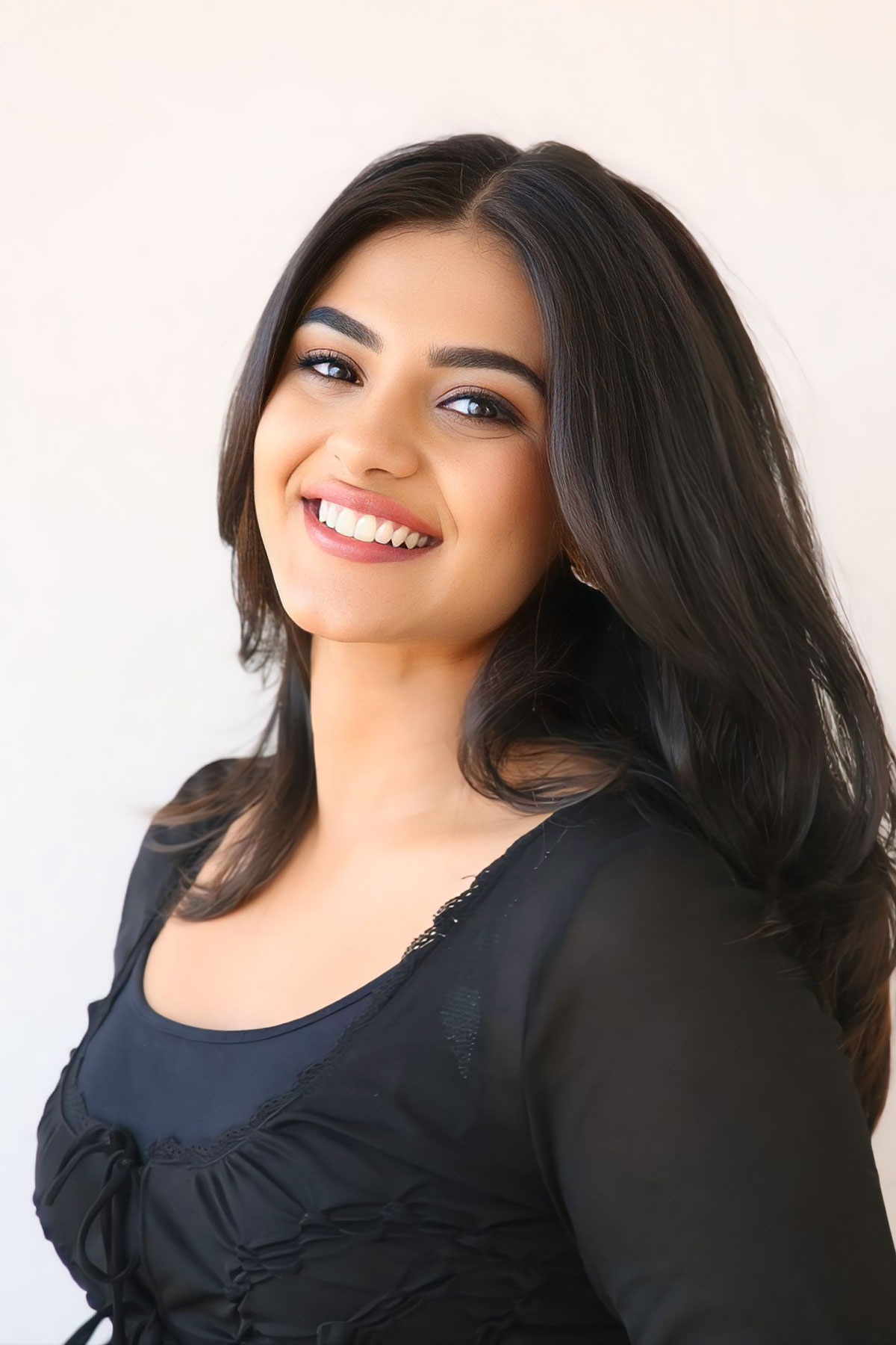 Nayan Sarika Rocks Pearl Denim and Lace-Up Top Stills