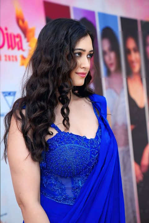 My South Diva 2026: Rhea Sachdeva in Shimmering Cutdana Work Saree