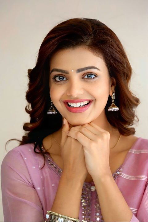 Son Of Movie Success Meet: Meera Raj Dazzles in Pink Ethnic Wear