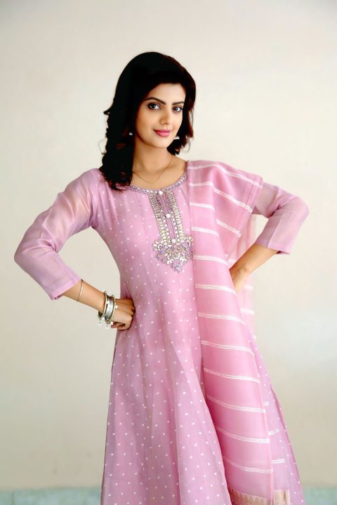 Beautiful Meera Raj Images in Light Pink Kurta | Son Of Celebration