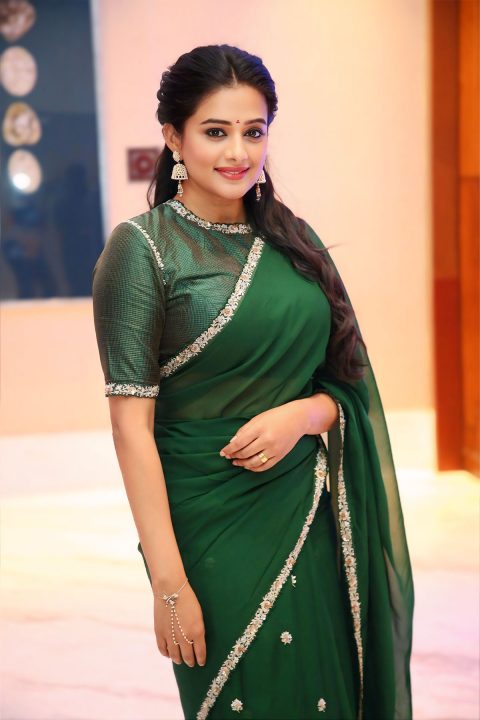 Beautiful Priyamani Images in Green Saree | Saraswathi Launch