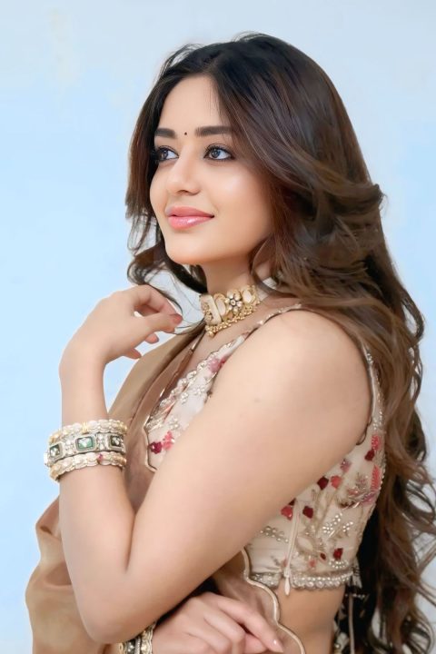 Deepshika Chandran Dazzles in Champagne-Gold Floral Embroidered Blouse