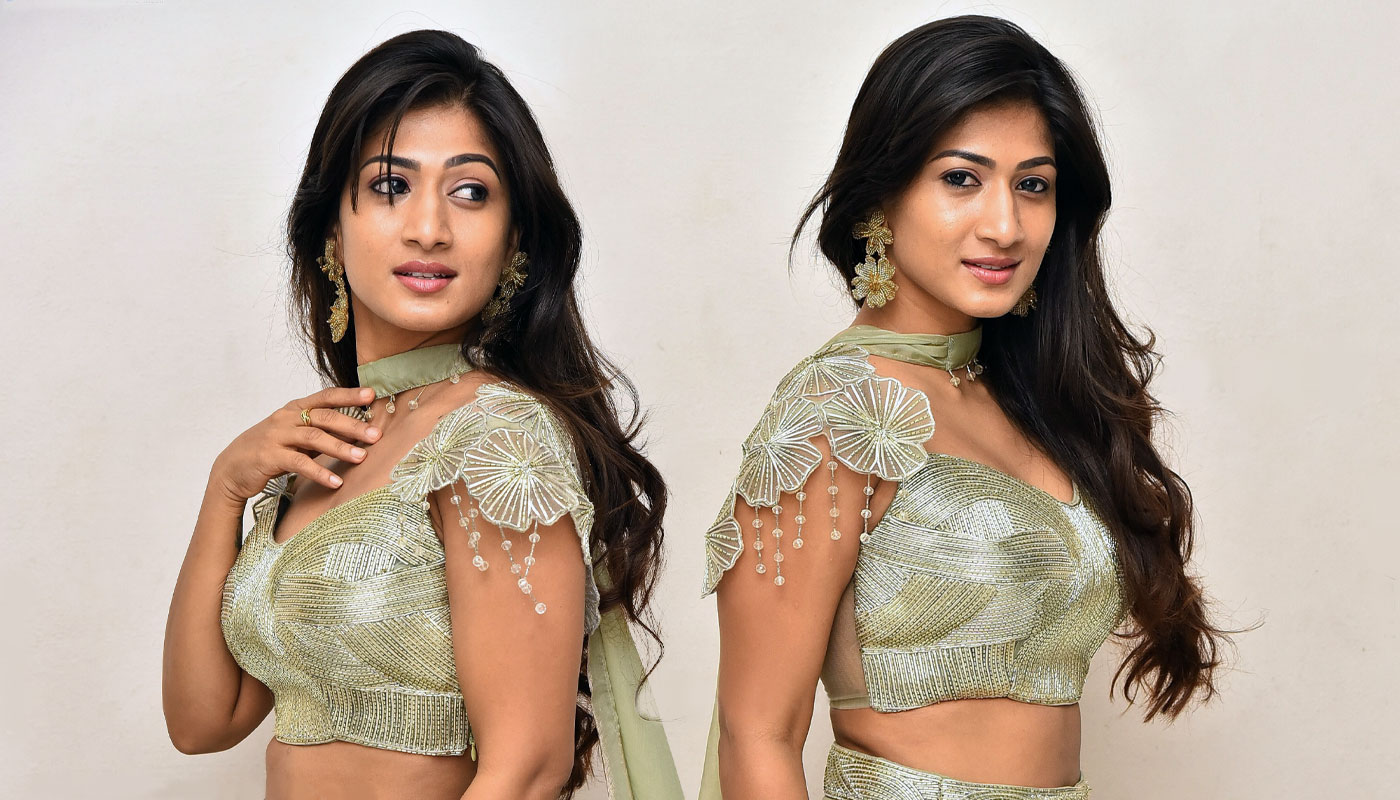 Geethika Ratan Radiates Charm in Green Designer Wear Gallery