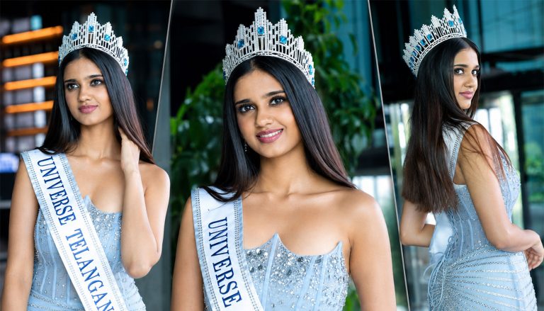 Viral Photos: Miss Universe Telangana 2025 Kashvi in Breathtaking Gown