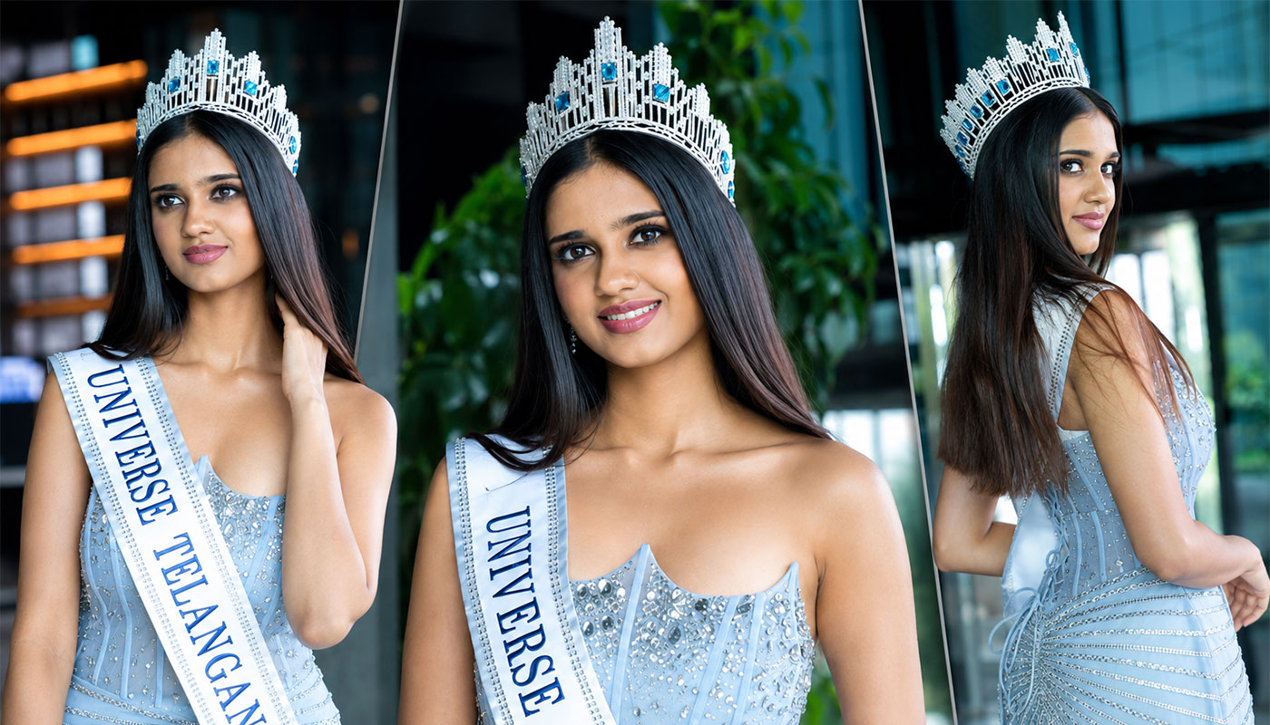 Viral Photos: Miss Universe Telangana 2025 Kashvi in Breathtaking Gown