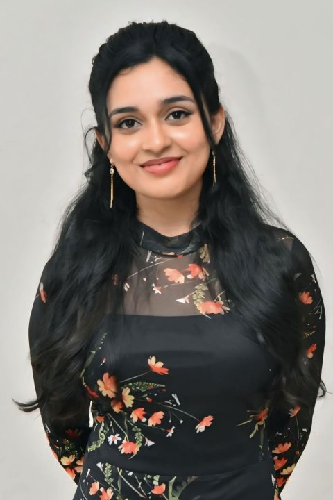 Beautiful Nidhi Pradeep Images in Outzidr Floral Bell Sleeve Dress