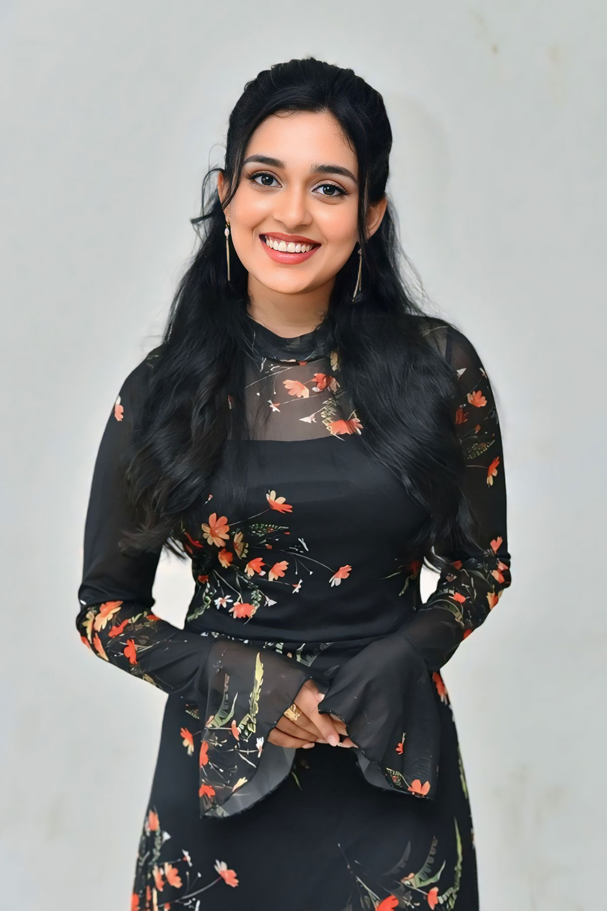 Get the Look: Nidhi Pradeep in High-Neck Floral Print Maxi