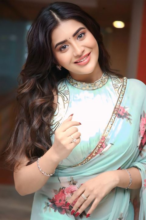 Rashi Singh Stills in Mint Green Floral Saree | Ta...Ta Song Launch