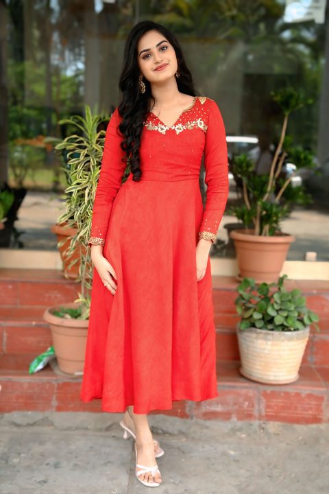 Rayancha Kokkura Sets Fashion Goals in Vibrant Orange Dress