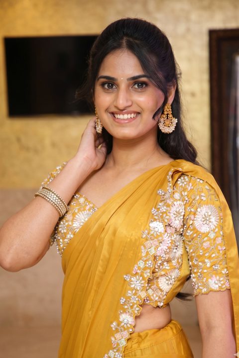 Tollywood Actress Rayancha Kokkura at Purushaha Promo Event