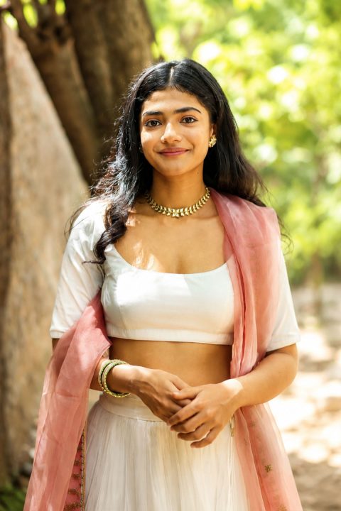 Ahilya Bamroo Stills in White Lehenga | Sing Geetham Event