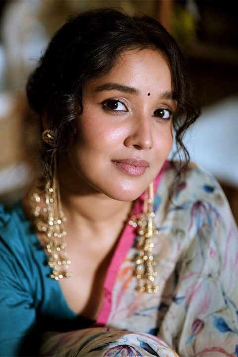 Anikha Surendran Radiates Elegance in Teal & Ivory Ethnic Wear