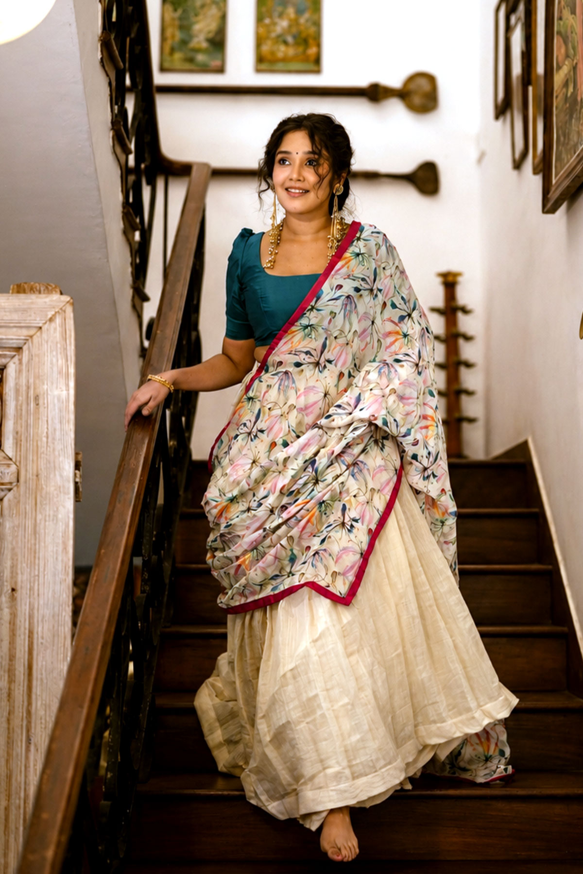 Best Looks: Anikha Surendran in Floral Lehenga Photoshoot