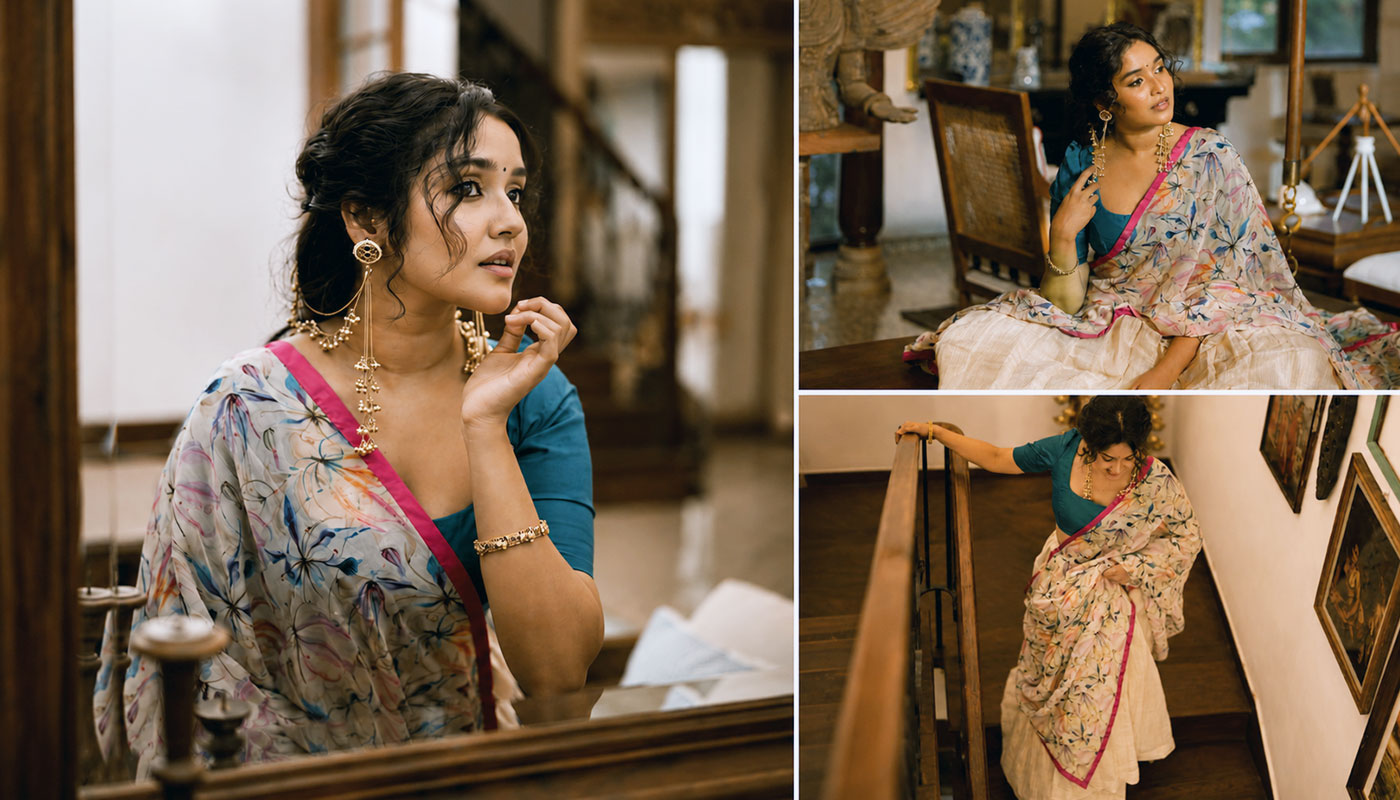 Anikha Surendran Defines Elegance in Ivory Floral Lehenga
