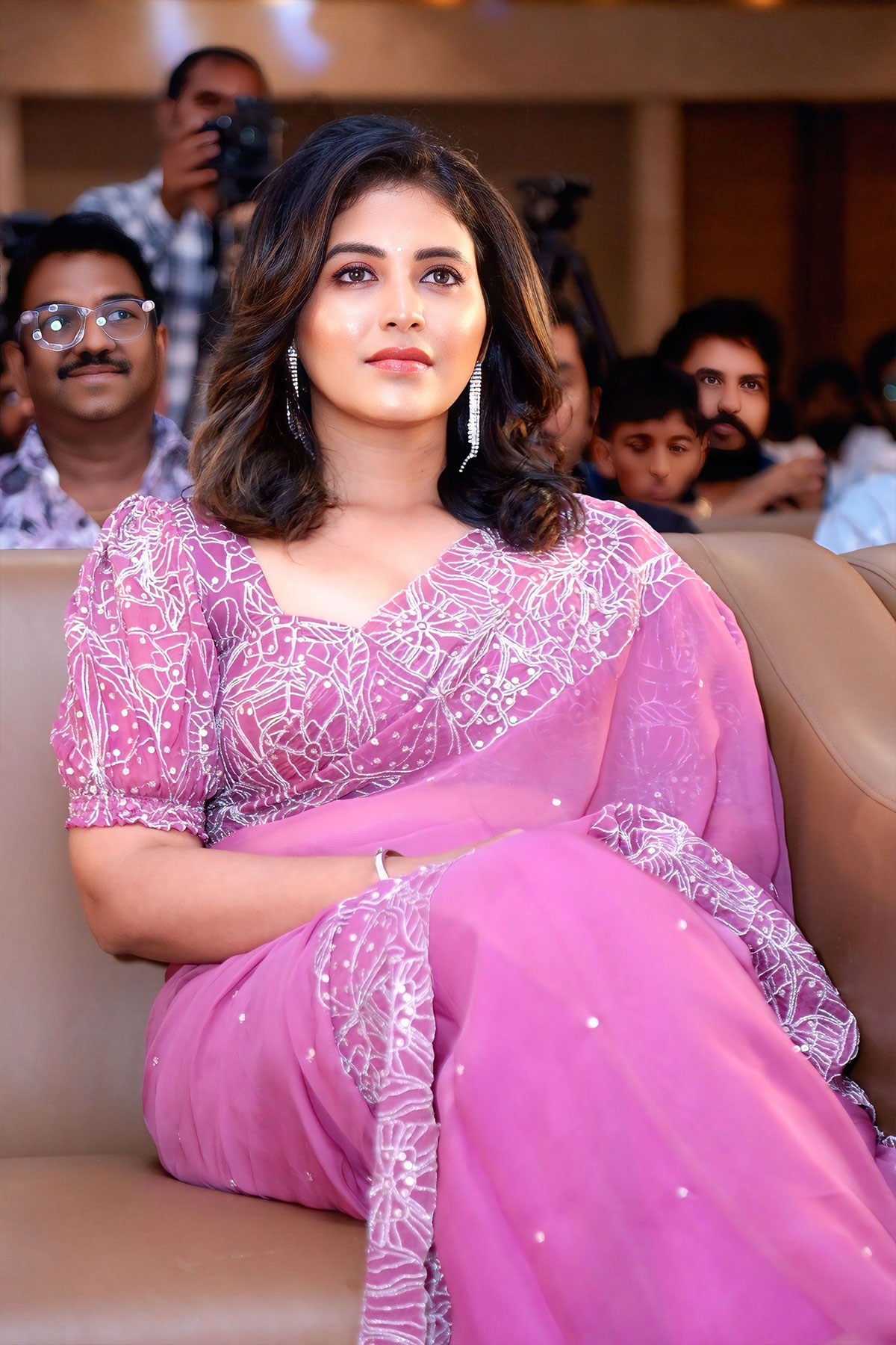 Anjali Latest Photos: Dusty Mauve Saree Fashion Stills