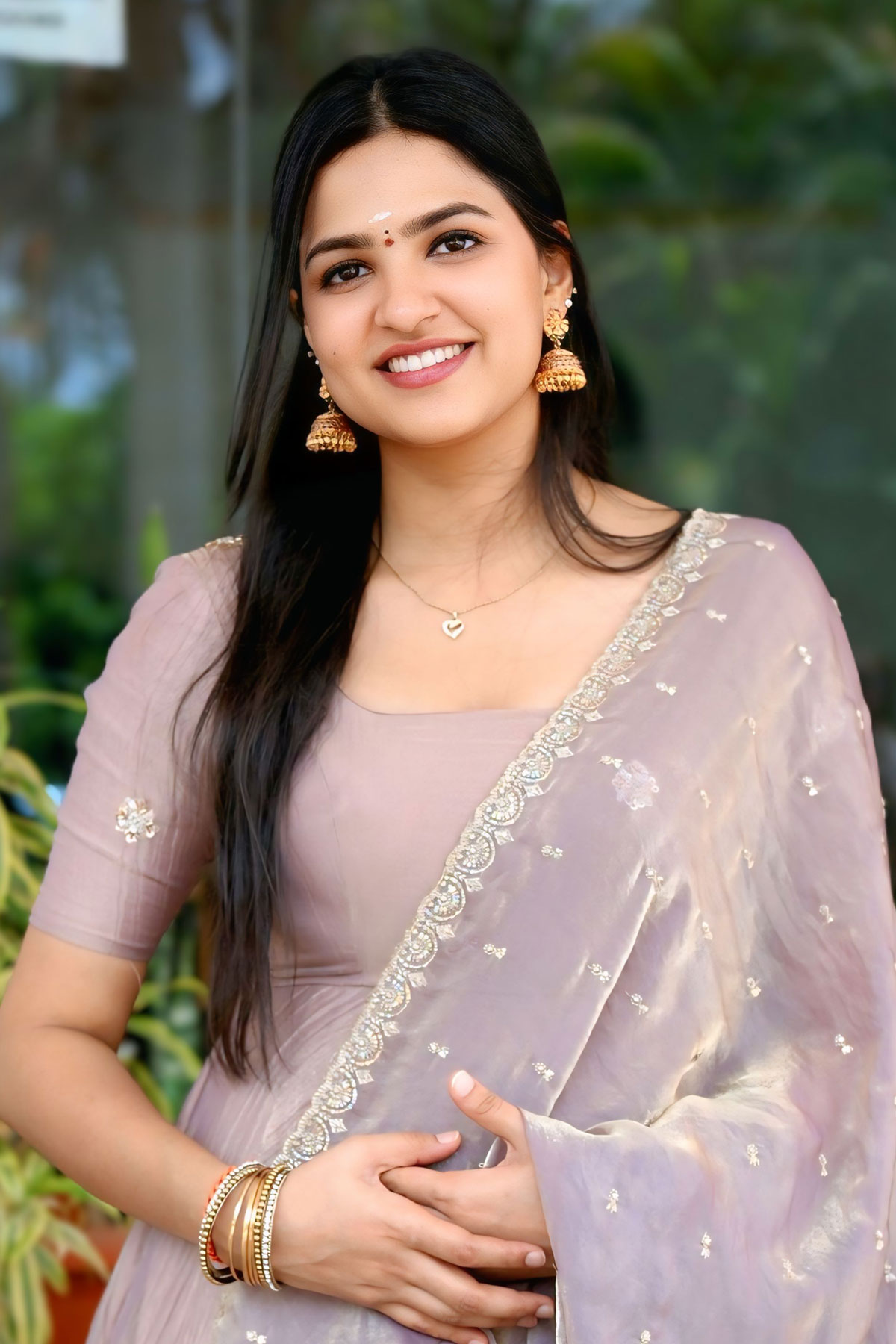 Get the Look: Divija Prabhakar in Anarkali Fashion at Press Meet