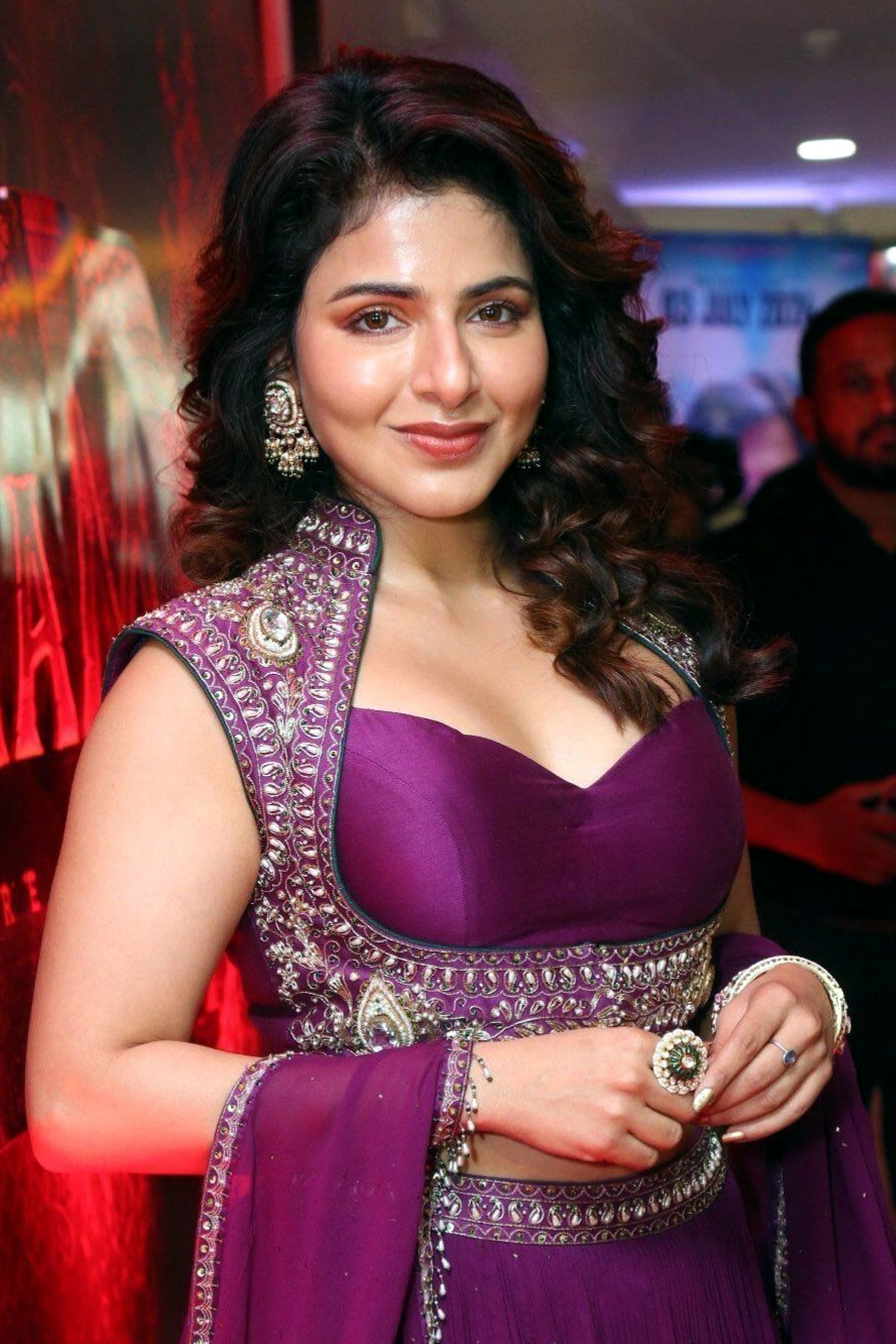 Iswarya Menon Radiates Charm in Purple Lehenga Gallery